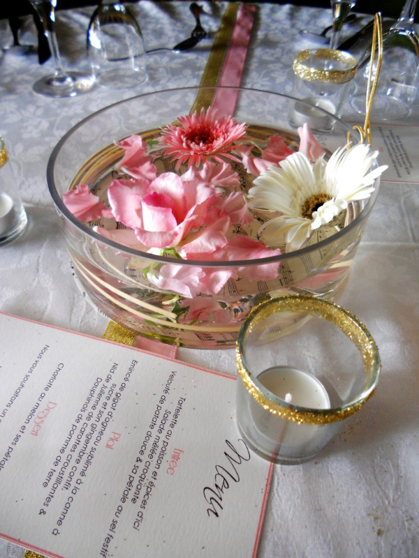 Forfait 5 Centres de table "VASE COUPELLE"