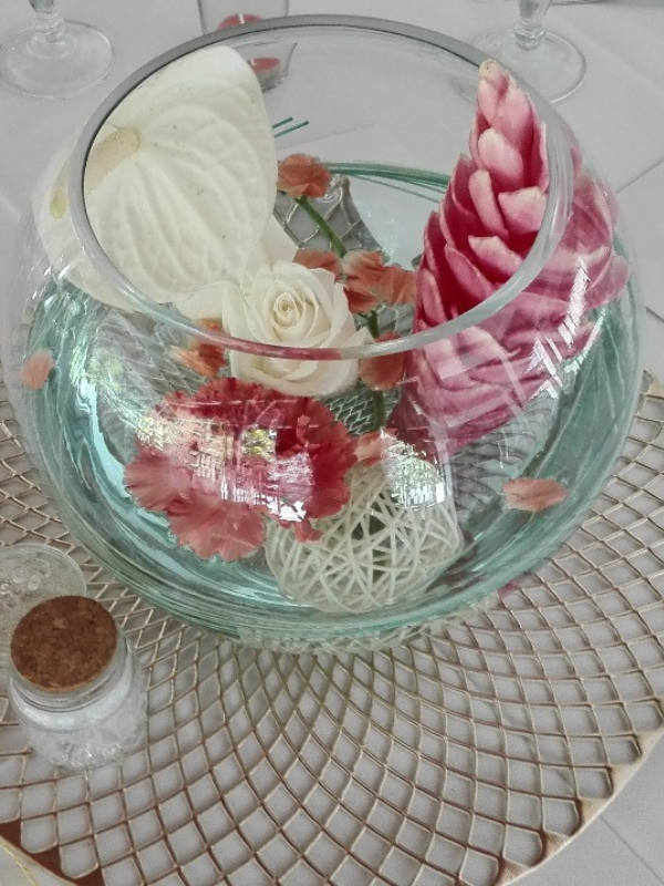 Forfait 5 Centres de table "VASE BOULE"